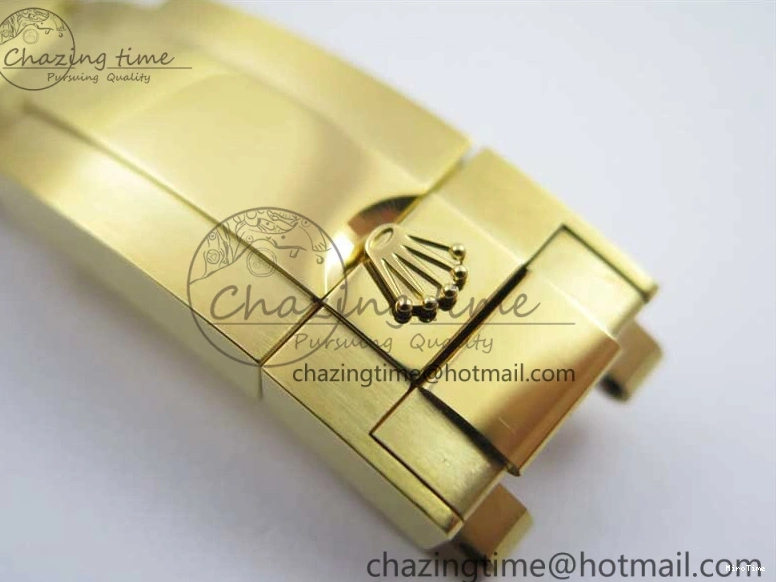 MiroTime 0306 Daytona 116589RBOW YG Rainbow Crystal BLF Best Edition Black Dial on YG Bracelet A SmoothTexture 3175